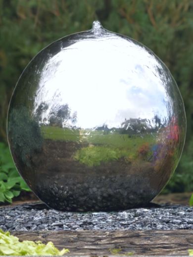100cm Lyon Steel Sphere Water Feature