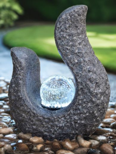 Mexico Granite Water Feature And Rotating Glass Ball Kit