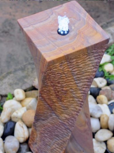 Rainbow Drilled Twisted Column Water Feature