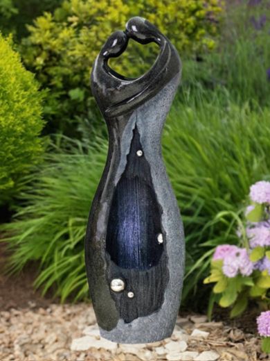 Medium Granite Couple Rain Effect