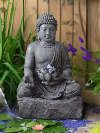 Solar Lotus Zen Water Feature