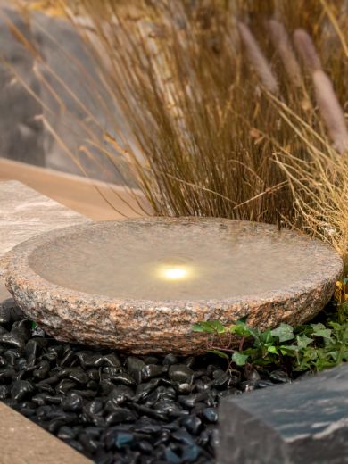 Rosara Pink Granite 60cm Babbling Bowl Water Feature Kit