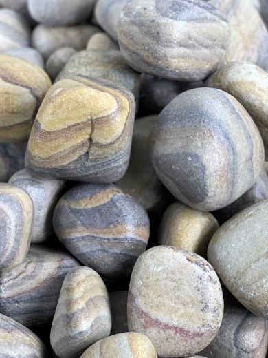20kg Sandstone Tumbled Pebbles Approx 10-15cm