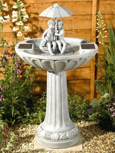 Umbrella Fountain Bird Bath