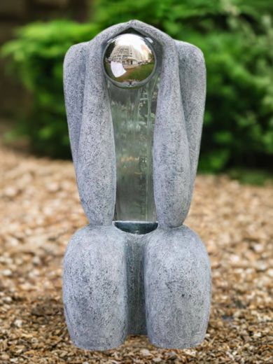 Granite sitting man water feature