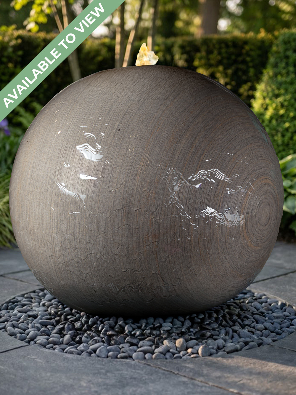 Eclipse Solar Black Sandstone 60cm Sphere Water Feature