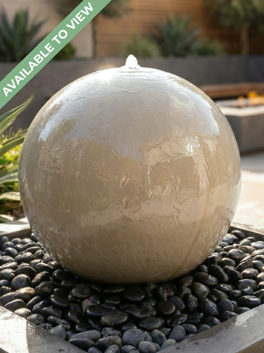 Eclipse Grey Sandstone 60cm Sphere Water Feature