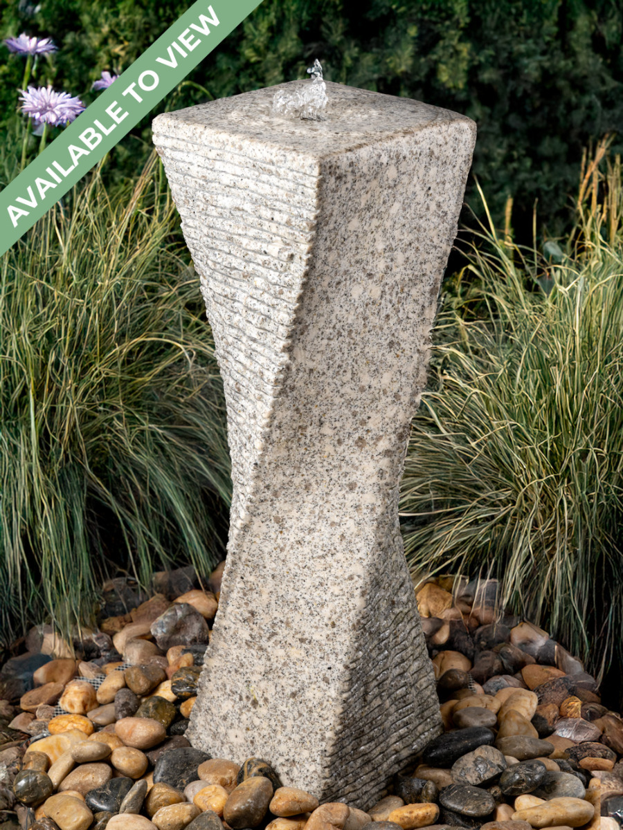 Malone Beige Granite 75cm Twist Water Feature