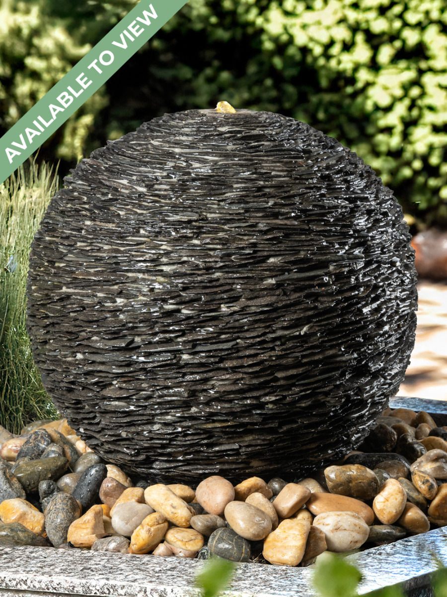 Monara Slate 50cm Cascading Sphere Water Feature