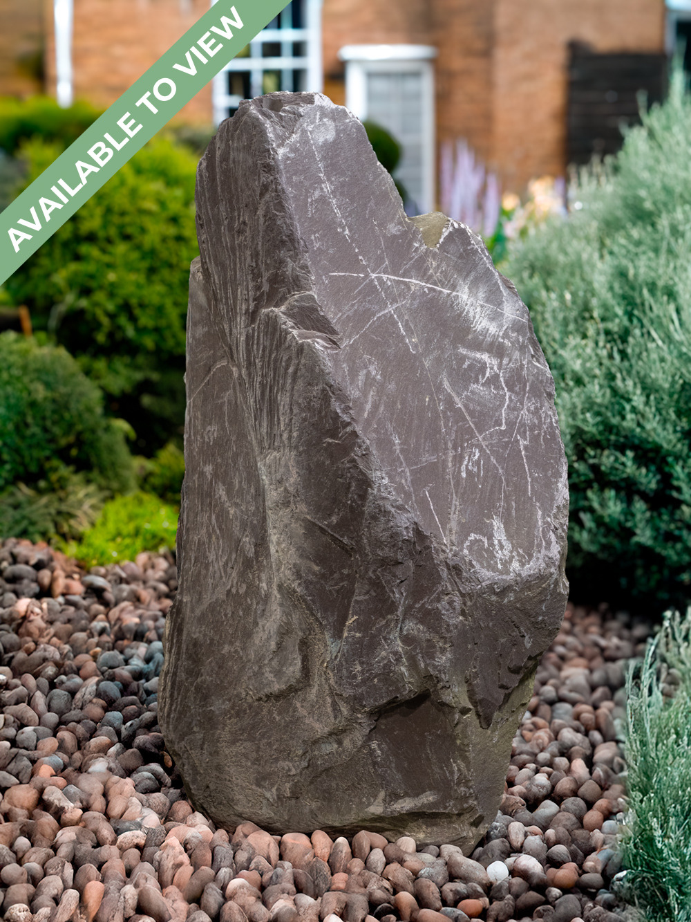 Allia Welsh Slate Monolith Water Feature | Bespoke | 83cm | Aqua Moda