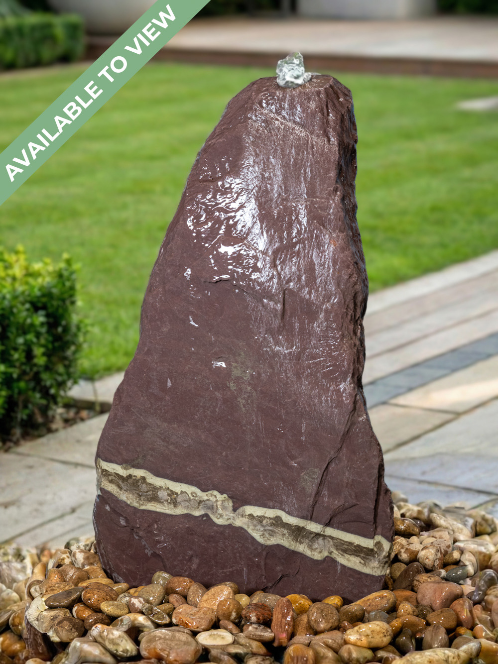 Allia Welsh Slate Monolith Water Feature | Bespoke | 64cm | Aqua Moda