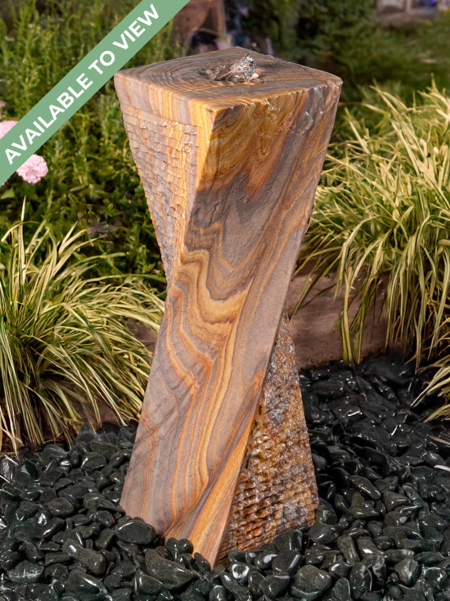 Malone Rainbow Sandstone 65cm Twist Water Feature