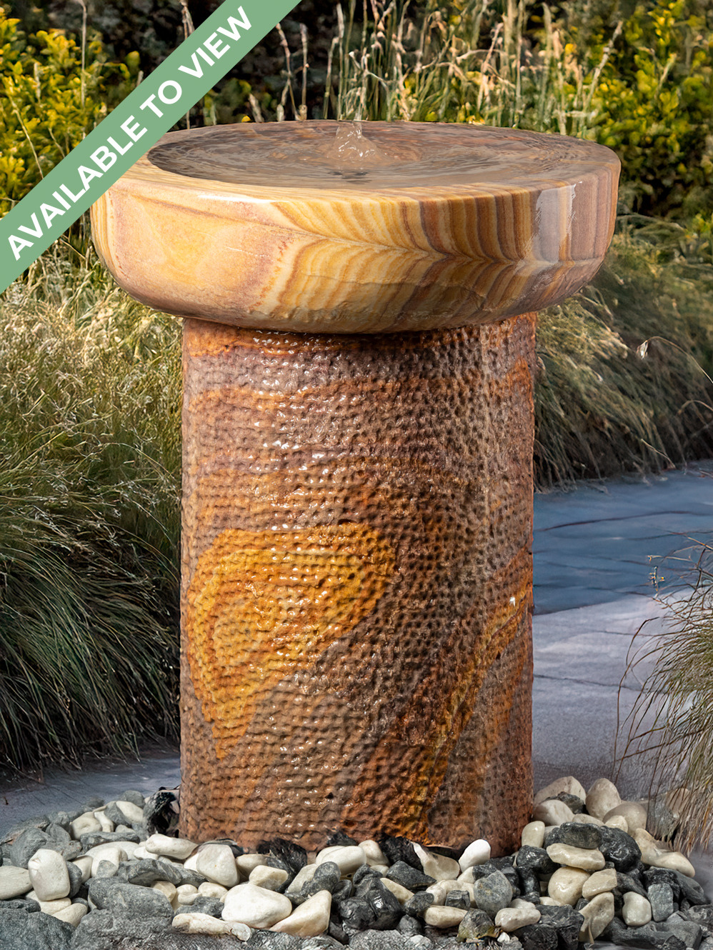 Rosara Rhyme Rainbow Sandstone Bird Bath Water Feature | 62cm | Aqua Moda