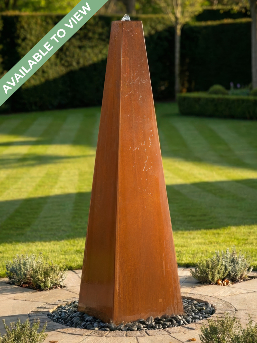 Tissino Corten Steel 1.5m Pyramid Water Feature
