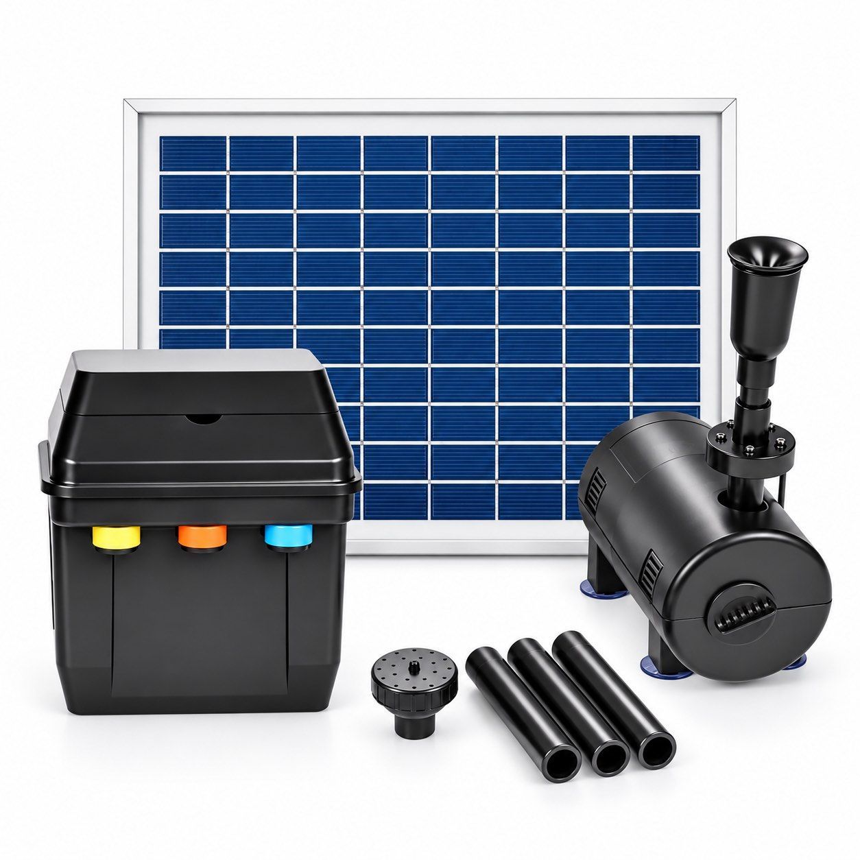 Solar water feature pumps